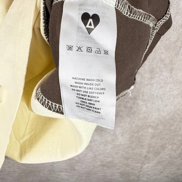 Aelfric Eden Graphic T-Shirt Men's Large Cream Brown 100% Cotton Streetwear Tee - Picture 7 of 9